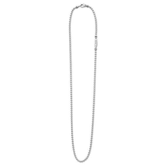 LAGOS SIGNATURE CAVIAR Silver Beaded Necklace